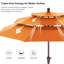 Parasol de marché à 3 niveaux en oléfine de 2,74 m (9 pi), avec inclinaison et levage à manivelle.-1392336079