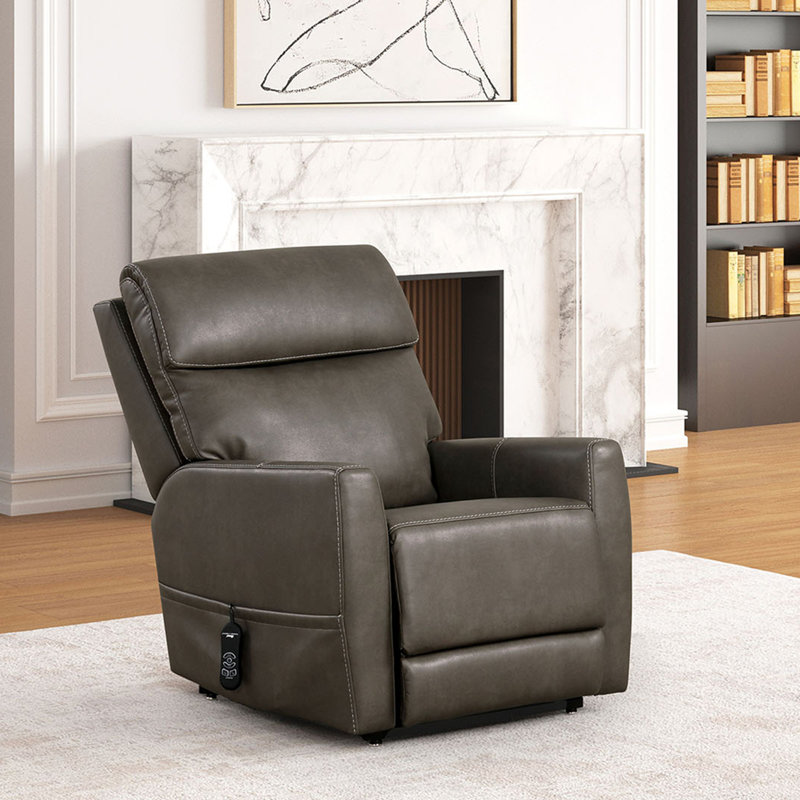 Fauteuil relevable de style contemporain avec repose-pieds extensible et port USB