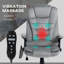 Fauteuil de bureau à 6 points de massage vibrant avec chaleur lombaire gris