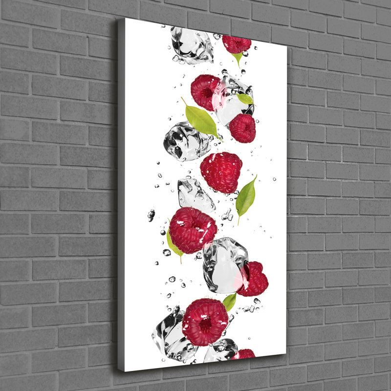 Raspberry And Water - Wrapped Canvas Print