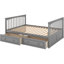 Lit superposé convertible avec ton gris, tiroirs de rangement avec poignée, chambre à coucher double-1218912389-1218912410