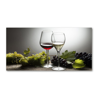 Wine And Grapes - Wrapped Canvas Print