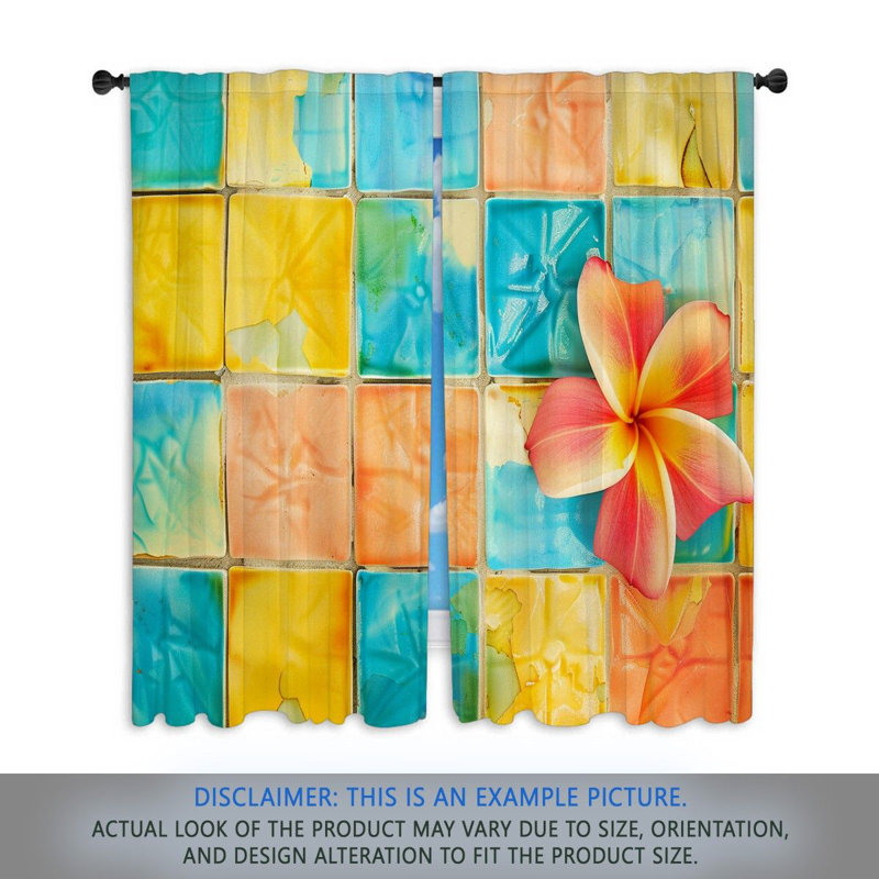 Paire de rideaux obscurcissant en polyester Elinka, L 20 po x L 52 po