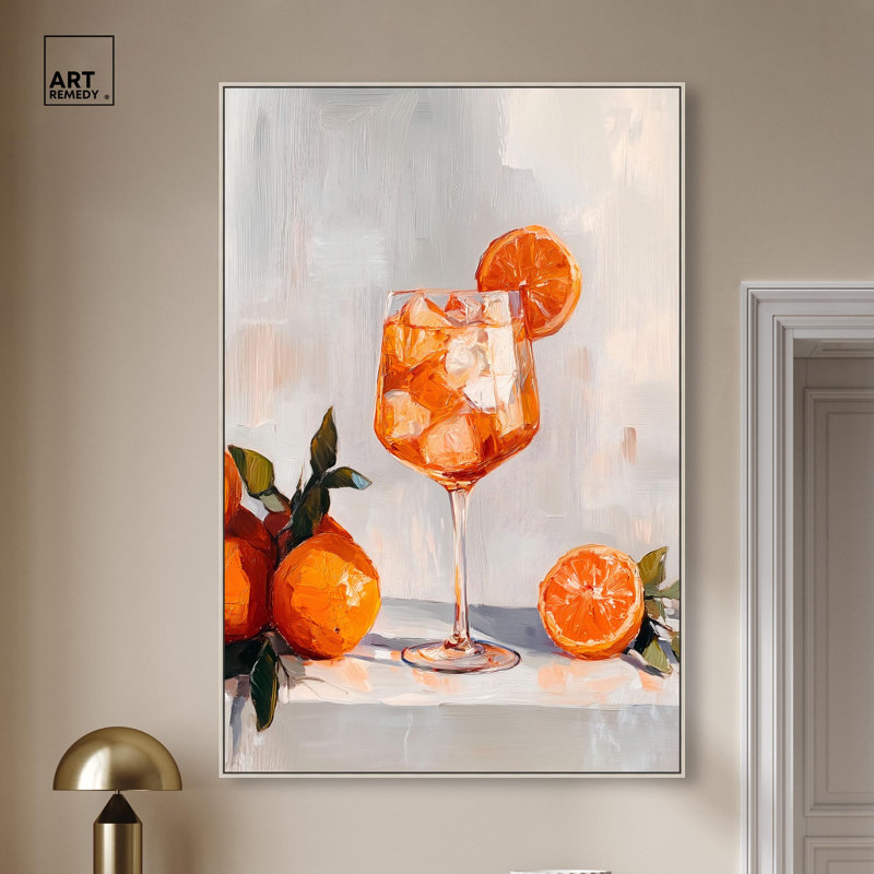 Impression sur toile «Fizzy Drink II» par Art Remedy, H 55 po x l 37 po, Silver Frame