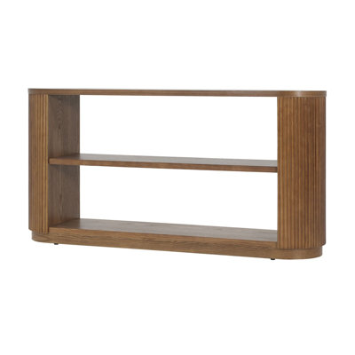 Mirod Modern Entryway Console Table - Slim Sofa Table with Open Shelf & Elegant Wood Grain, Multi-Functional Hallway Table for Living Room