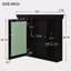 Armoire de rangement murale 35 po x 28 po avec porte miroir, armoire de salle de bain moderne avec miroir, armoire à pharmacie avec 6 tablettes ouvertes-580112818