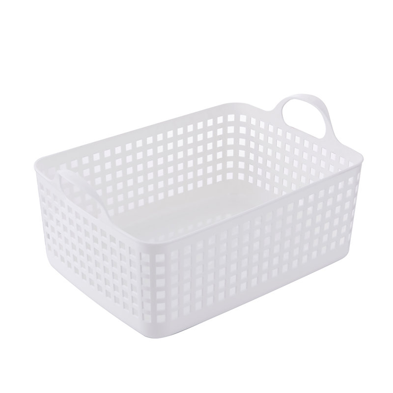 Plastic Rolling Laundry Hamper with Handles, 29.25" H x 17.5" W x 11" D