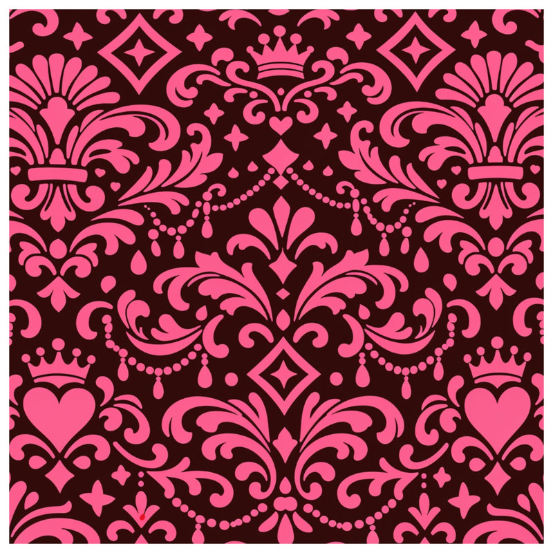 Pink Damask Pattern Double Sided Throw Pillows, 20 x 20 inches