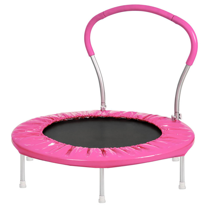 Trampoline pour enfant / tout-petit Novobey avec guidon, Rose