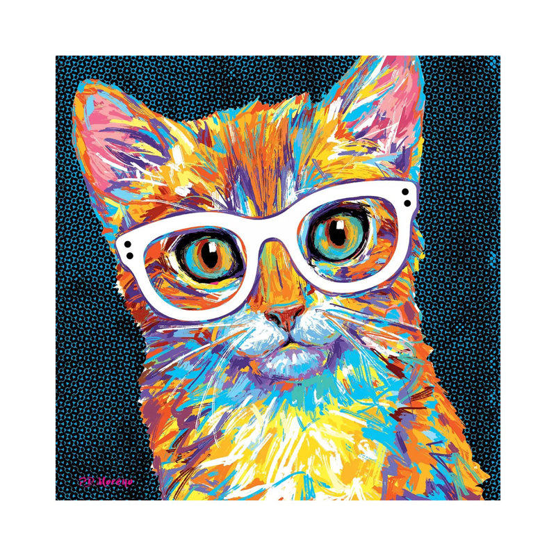 Shelly par P.D. Moreno - Reproduction d'art graphique sur toile tendue, H 12 po x l 12 po x P 0,75 po, Toile tendue
