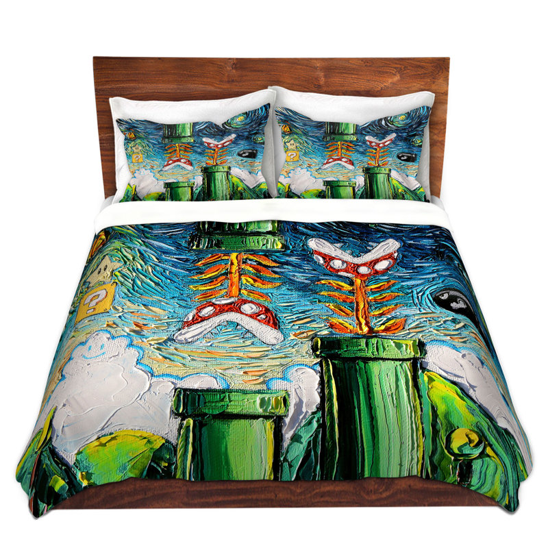Ensemble de housse de couette non nivelé, 1 housse simple + 1 taie standard