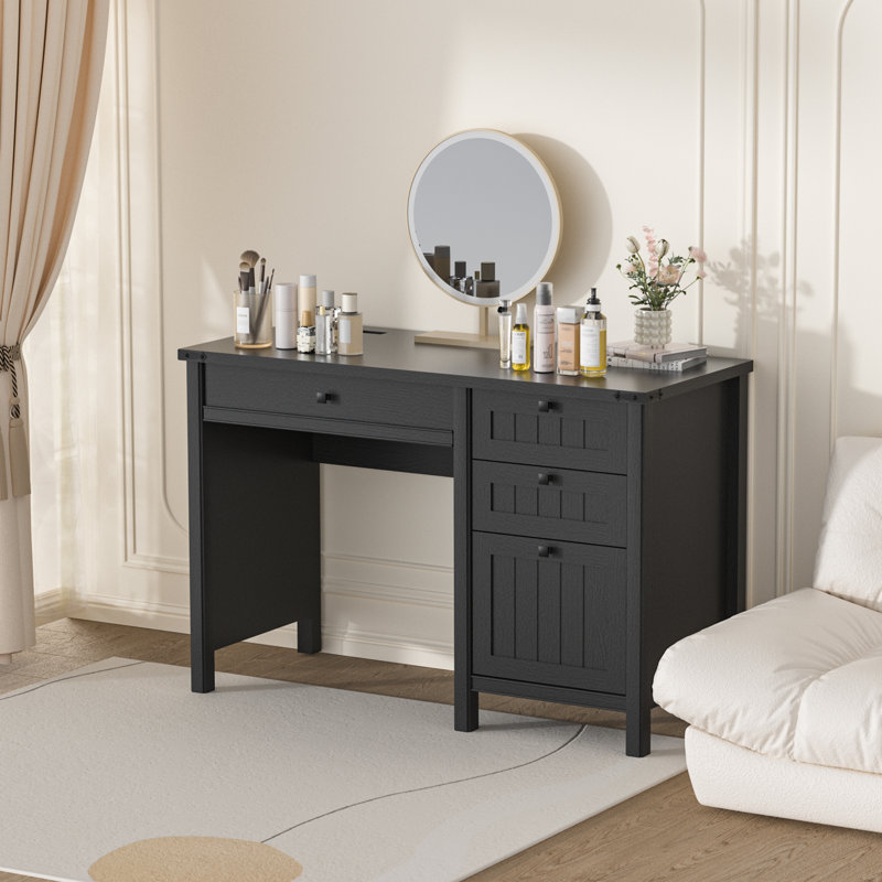 Bureau de direction 45 po Modern Farmhouse, Noir