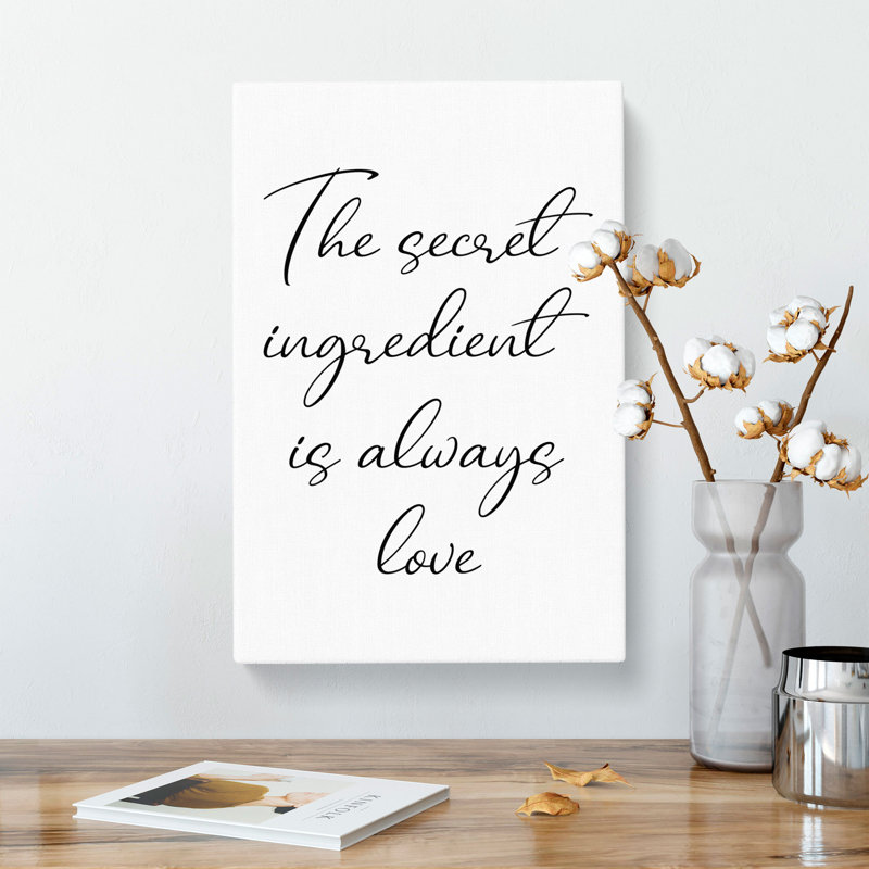 The Secret Ingredient - Wrapped Canvas, 50cm H x 35cm W x 3cm D