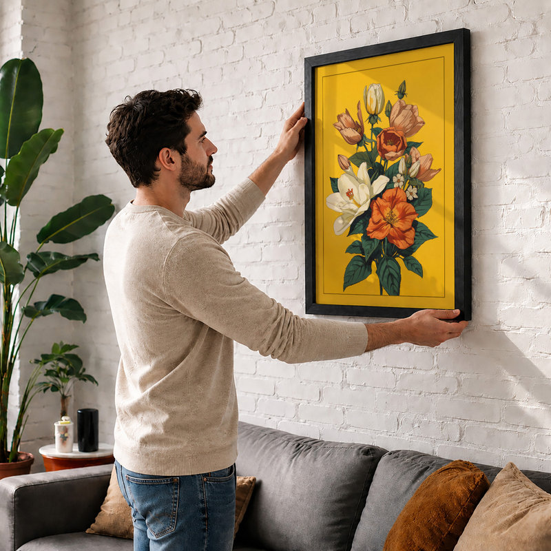 Bloom Botanical - Framed Print, A1 - 84.1 x 59.4 cm, Oak