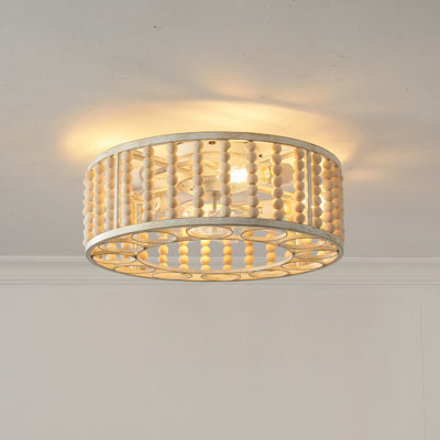 Plafonnier encastré 4 lumières avec ventilateur Boho