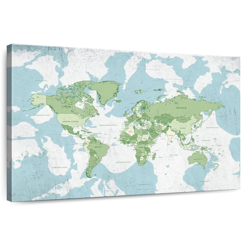 Carte du monde éducatif Keiri I, H 24 po x l 36 po