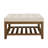 Upholstered Coffee Table Tufted Linen Large Square Ottoman with Beech Wood Shelf-71231576