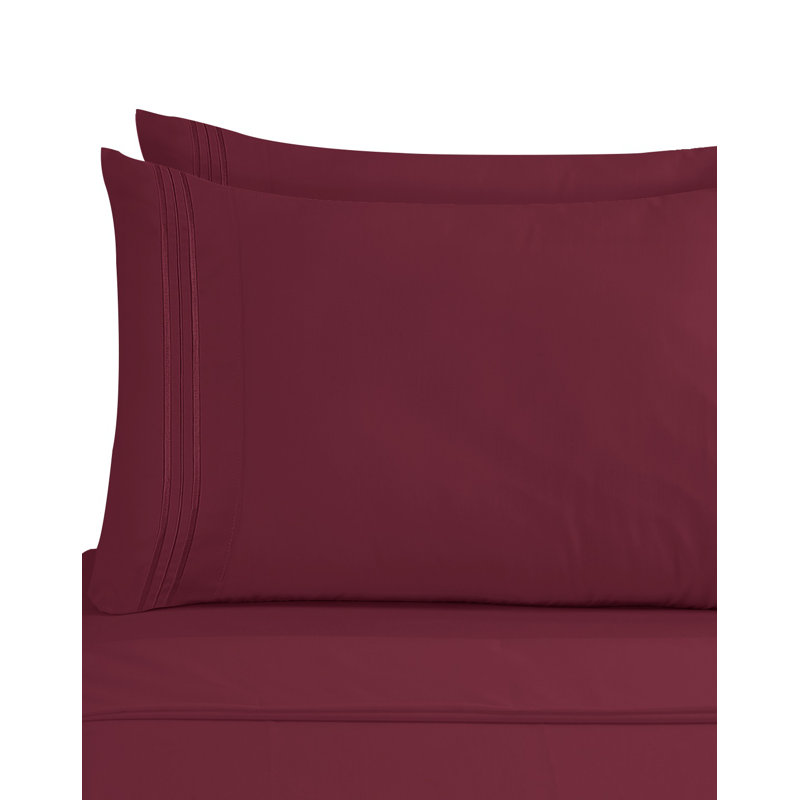 Taie d'oreiller en microfibre de qualité supérieure, Très grand, Bourgogne
