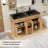 48" Modern Farmhouse Double Sink Bathroom Vanity With Resin Sink Top, Natural Wood Tune, Assembly Required-455080003-455080000