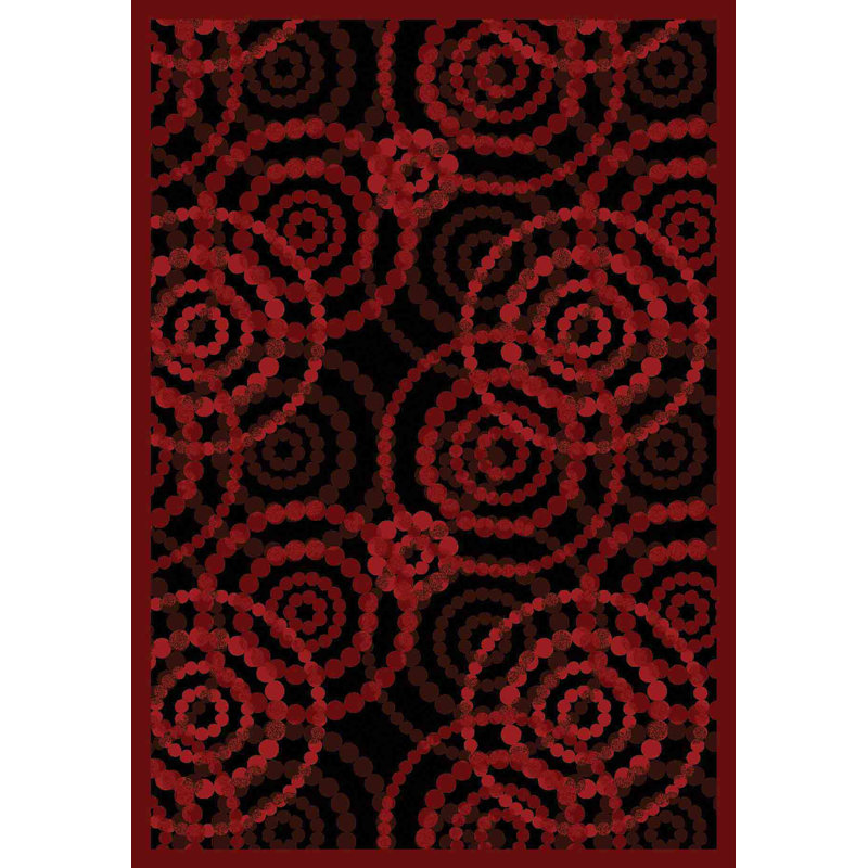 Whimsy Dottie Ruby Area Rug, Rectangle 7'8" x 10'9"