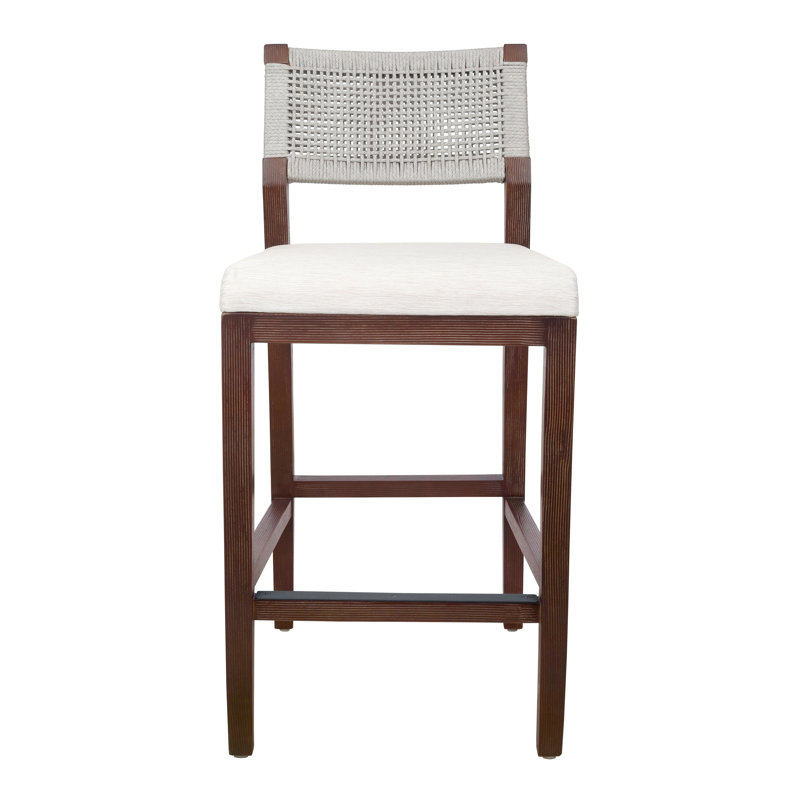 Cheval Upholstered Counter Stool with Solid Wood Frame