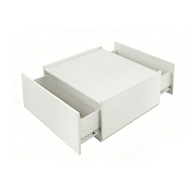 Table basse à 2 tiroirs Robin, White