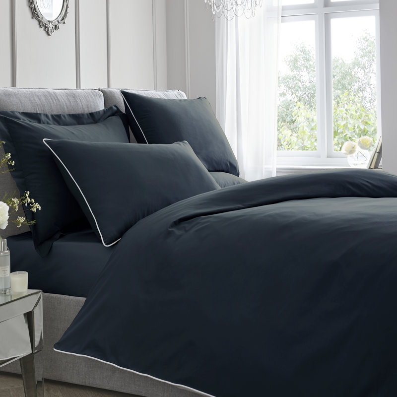 Solid Colour Duvet Cover Set with Pillowcases, Single Duvet Cover, White