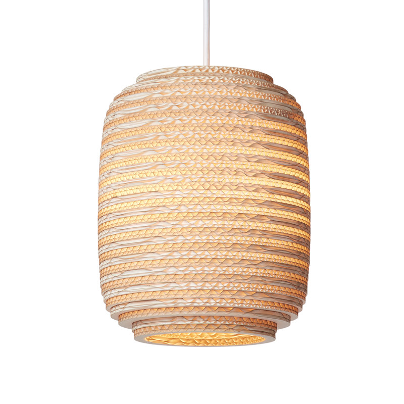 Scraplights Ausi 8 Pendant Blonde, 9.5" H x 7.5" W x 7.5" D, Blonde