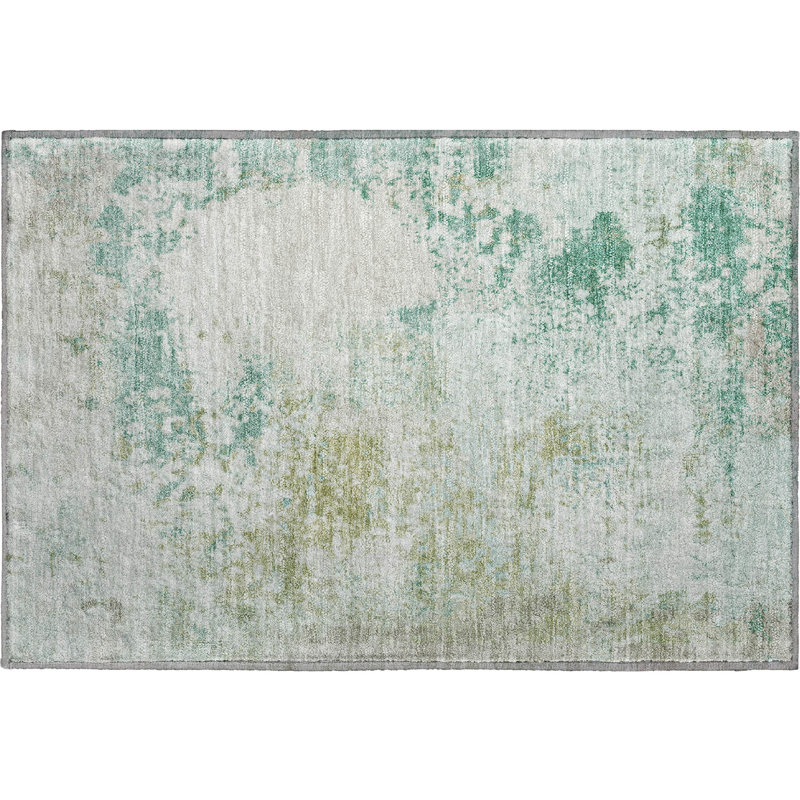 Premium Machine Washable Mayfield AMF2070 Abstract Rug, 1'8" x 2'6", Putty