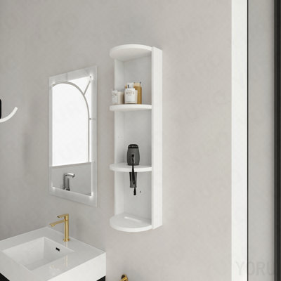 12" Bathroom Wall-Mounted Storage Rack, Float Mounting Design,(Kd-Packing)