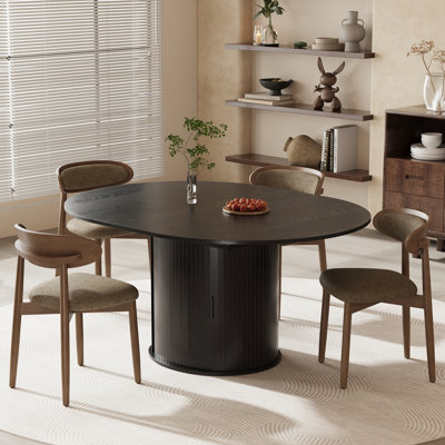 Ensemble de salle à manger 5 pièces avec table de rangement extensible intégrée et 4 chaises