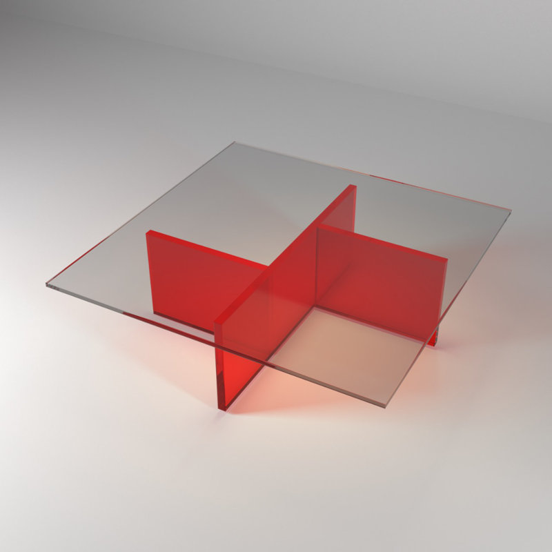 Glass Top Single Coffee Table