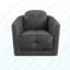 Fauteuil d'appoint pivotant gris