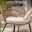Chaise d'extérieur en métal en rotin / osier avec coussin amovible-1698652242