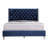 Transitional Full Upholstered Bed In Navy Blue