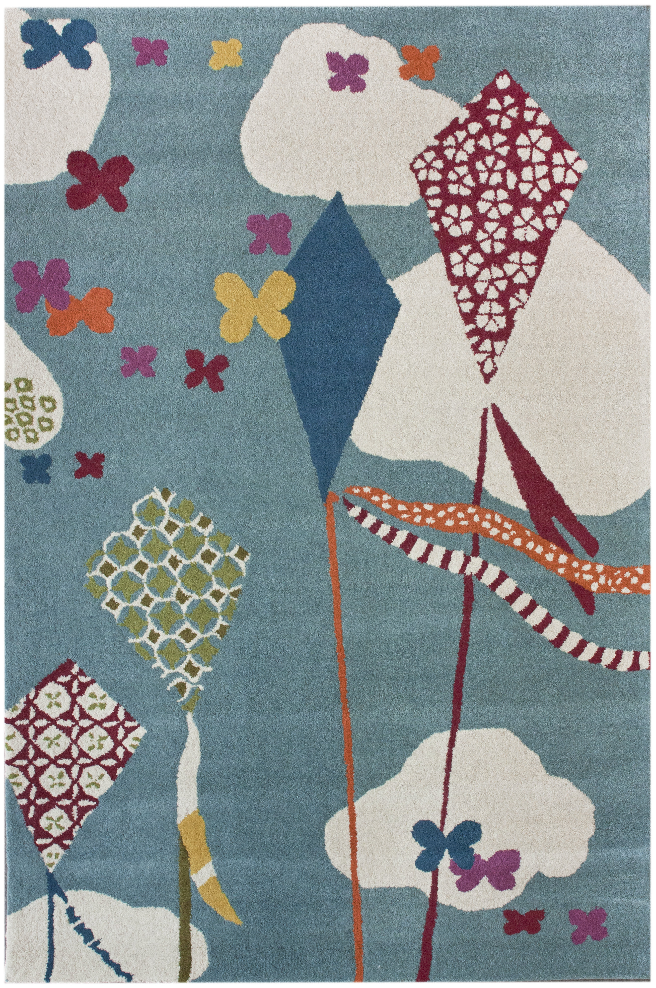 Lark Manor™ Jacieon Flying Kites Blue Novelty Rug - Wayfair Canada