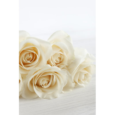 White Roses Background by Creativeye99 - Wrapped Canvas Print
