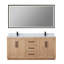Meuble-lavabo double 72 po avec miroir Cicero