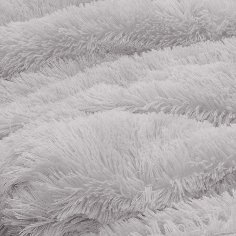 Swinford Polyester Solid Colour Duvet Cover Set with Pillowcases, Silver, Single Duvet Cover + 1 Standard Pillowcase
