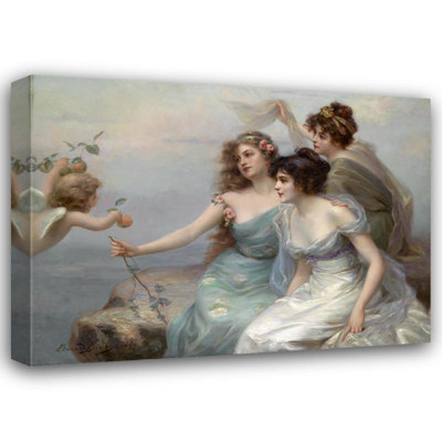 "The Three Graces" by  Édouard Bisson - Gallery Wrap Canvas Wall Art