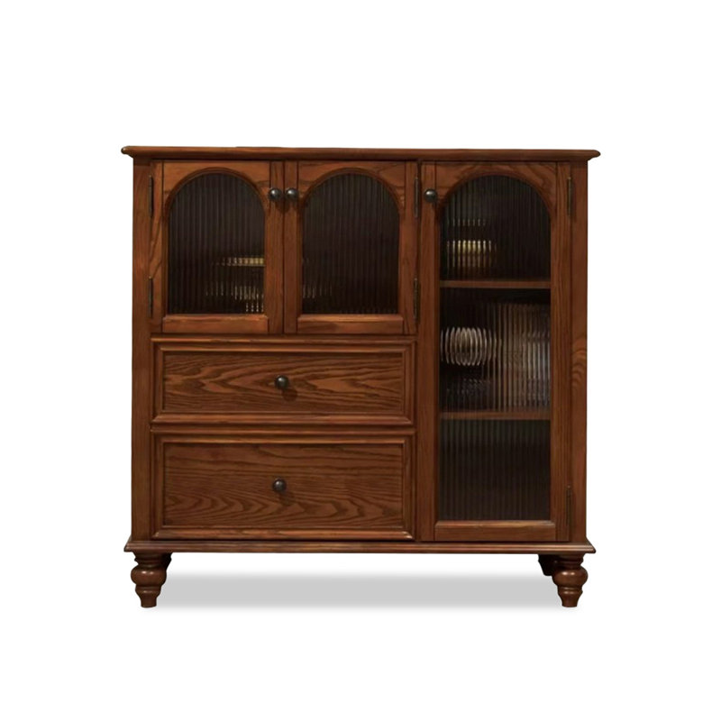 Buffet en noyer massif et bois manufacturé