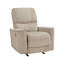 Fauteuil inclinable électrique berçant moderne en velours brun clair 1 pièce Modern Living