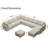 Wylodene 143" W Velvet Modular Sectional Sofa-1089062409