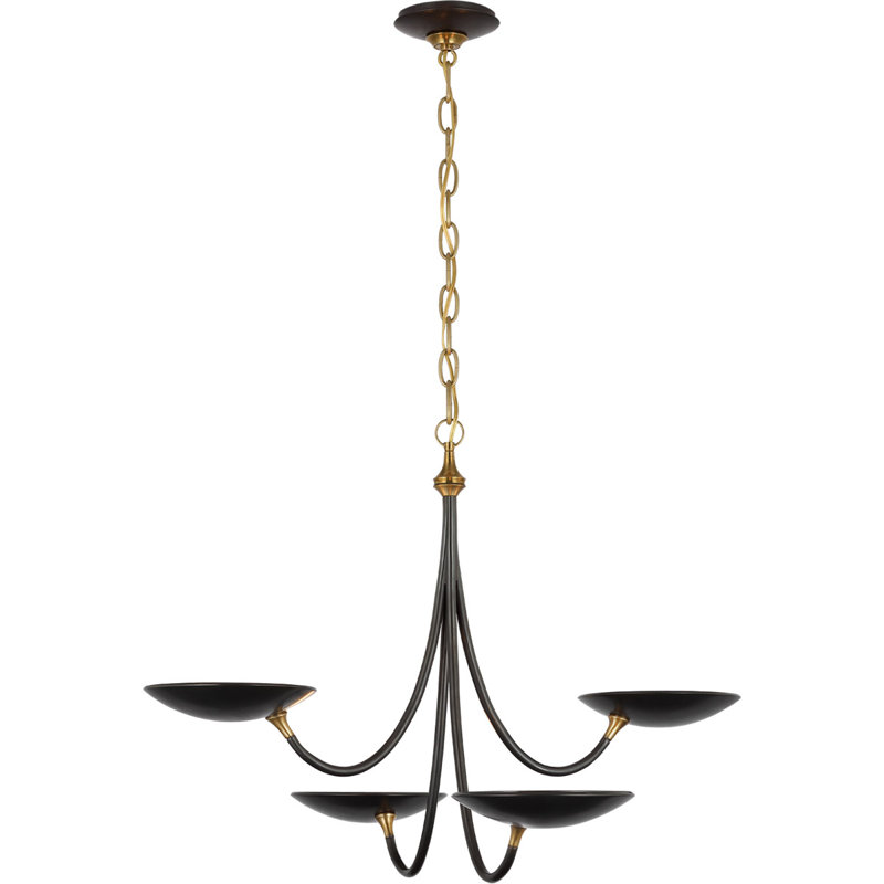 Thomas O'Brien Keira Medium Chandelier, Bronze/Hand-Rubbed Antique Brass