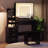 Vanity Desk with Mirror and LED Lights, Makeup Vanity Desk with Sliding Lighted Mirror, Dressing Table Set with Stool & 4 Drawers, Storage Shelves