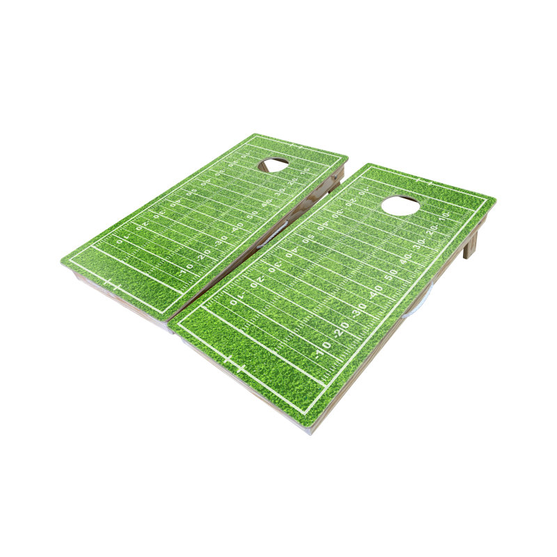 Ensemble de panneaux de cornhole avec sacs footbal field