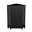 Black Bathroom Cabinet Triangle Corner Storage Cabinet With Adjustable Shelf Modern Style MDF Board