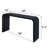 Black Wood Console Table, 59In Entryway Table, Curved Waterfall-Style Table,Console Table With Wood Beads,Entrance Table For Entryway, Hallway, Living Room, Foyer, Corridor, Office-164260356