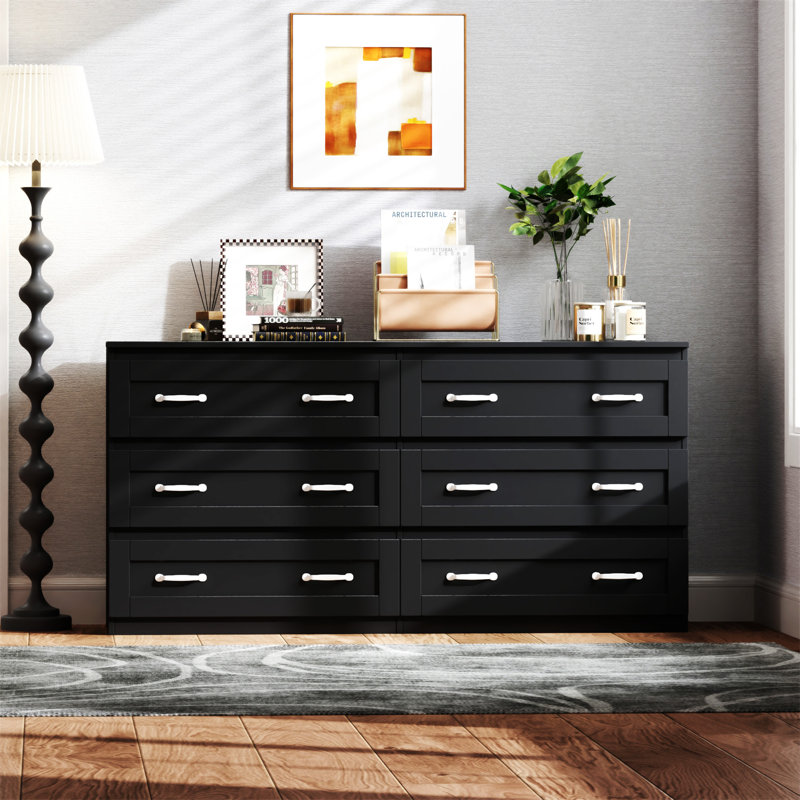 6-Drawer Storage Chest, Black