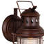 Applique murale d'extérieur 1 lumière en bronze poli Crownsville H 12,25 po en acier durable, abat-jour en verre nervuré transparent, compatible avec les DEL, à utiliser pour la porte d'entrée ou de garage du porche extérieur-23544046-116180446